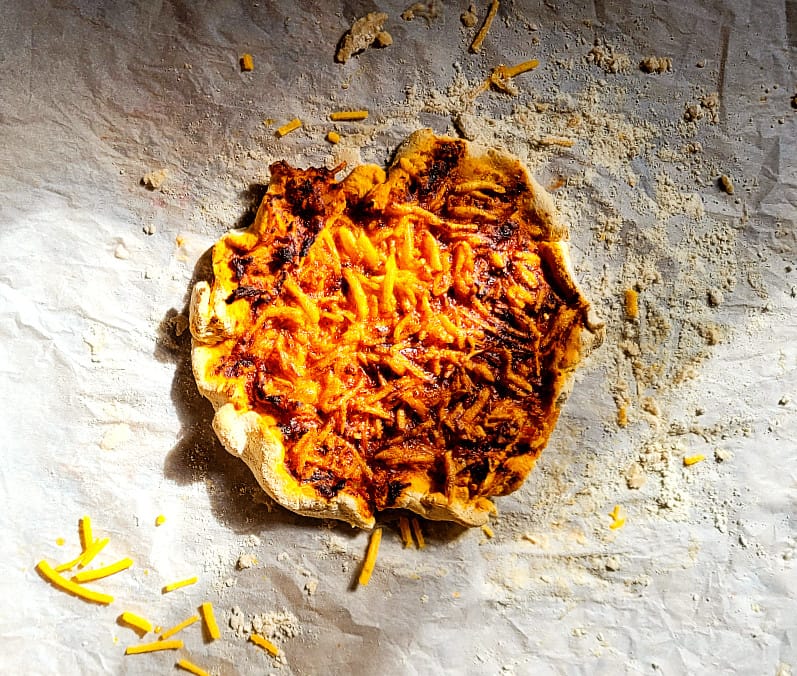 Three Ingredient Air Fried Pizza